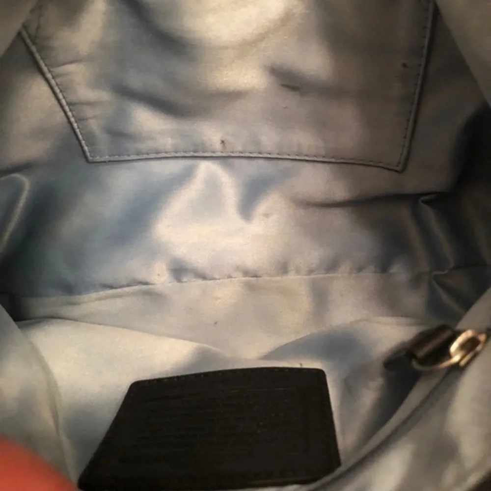 Coach stitched patent leather convertible bag